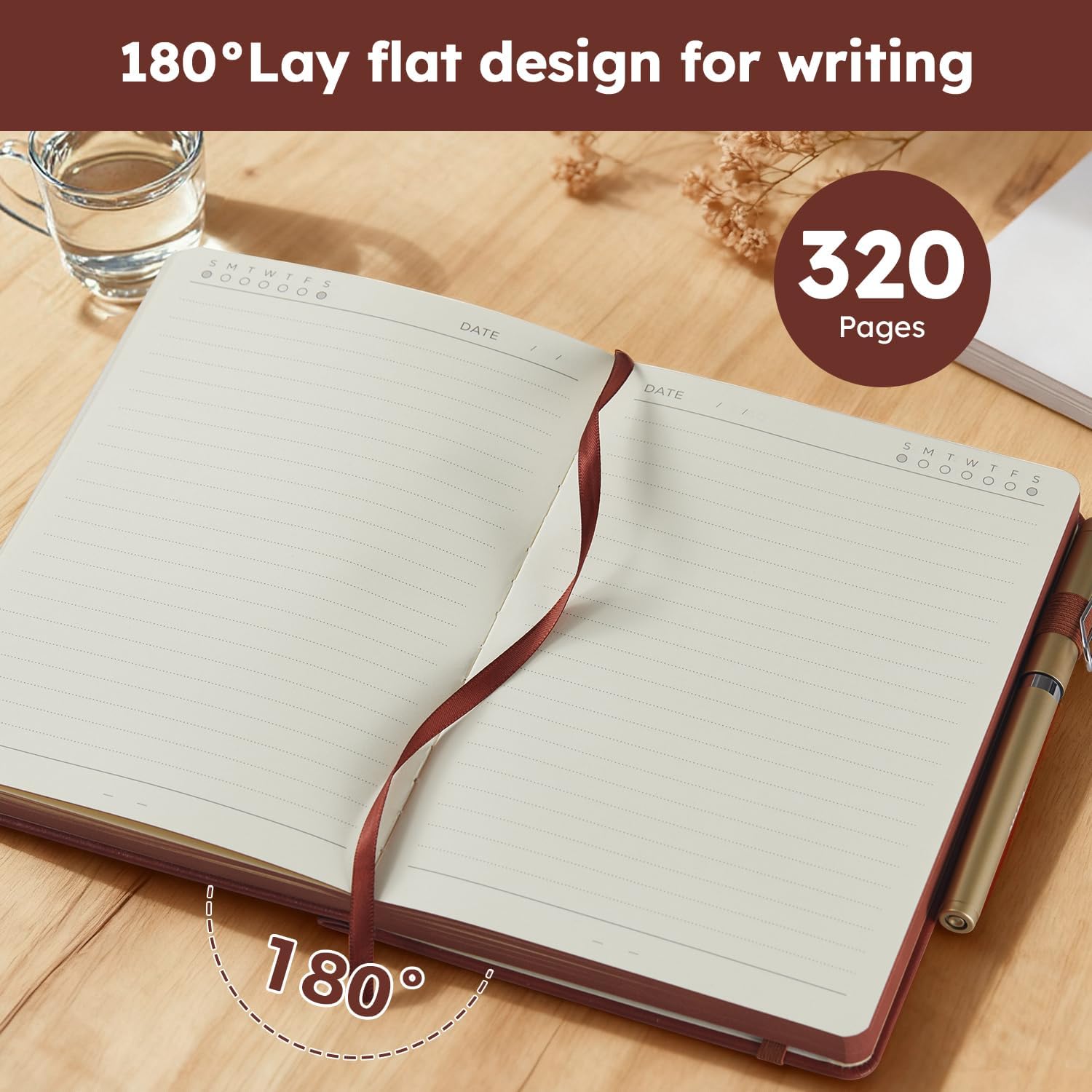 The Embossed A5 Notebook — Brown