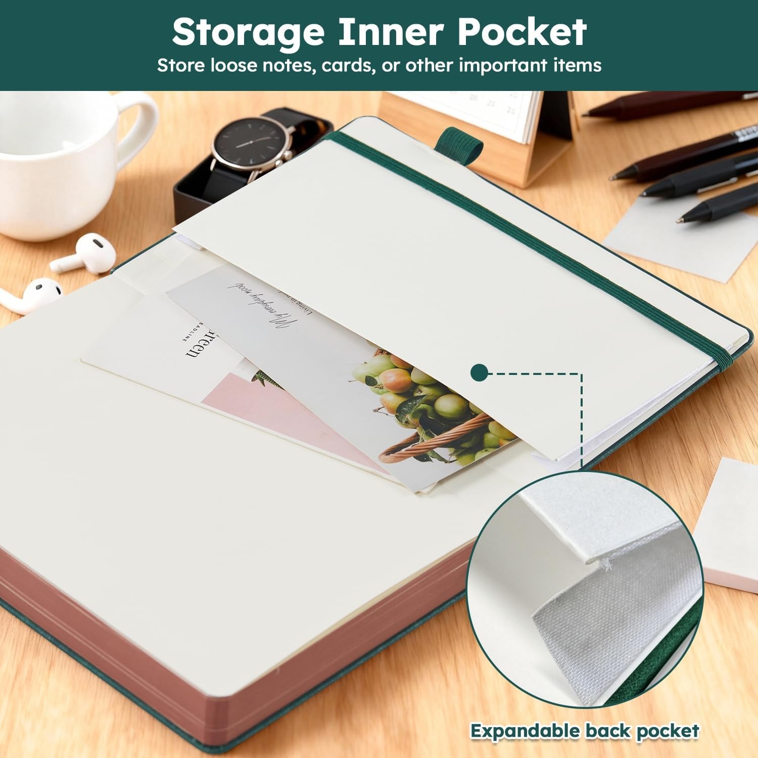 The Embossed A5 Notebook — Green